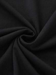 Camiseta negra para hombre de 100% algodón, material de algodón, estilo casual confortable y perfecta para combinar - Negro - Ver 2