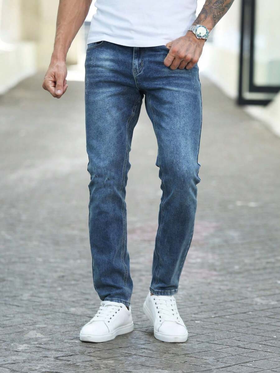 Versatile Men's Straight Leg Jeans | Stretch Comfort | Business Casual ...