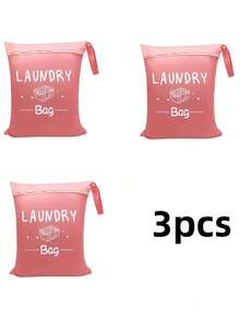 Large Travel Laundry Bag, Wet Dry Bag, Drawstring Washable Bag For Dirty Clothes, Swimwear, Gym Clothes, Available In Blue, Pink, Black, Gray