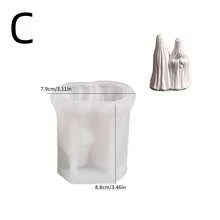 1 Stück Halloween Geister Serie Silikon Form, DIY Geister Braut und Bräutigam Handgemachte Seife, Gips, duftende Kerzen Form, Halloween Dekoration, Handwerksgeschenk Form