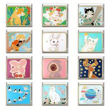 1 chiếc vòng tay ghép nối dạng mô-đun với họa tiết giọt dầu, gồm các hình trái tim, động vật, xe hơi, hoa, phù hợp với phong cách thành thị thường ngày, Giáng sinh & Halloween, tông màu mùa thu, địa phương, thiết thực & thời trang, phong cách Giáng sinh, thiết kế quyến rũ, trang sức thép không gỉ, trang trí Giáng sinh, phong cách công sở mùa thu, gợi ý trang phục dự tiệc, quà tặng Giáng sinh, trang trí nhà cửa Giáng sinh, phong cách đen thanh lịch, mùa hè cổ điển, trang phục duyên dáng. - M293887 - Xem 2