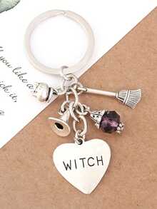 9pcs Y2K Witch Broom Keychains, Metal Keyring, Suitable For Hanging On Wallets, Backpacks And Car Keys, Ideal For Halloween Costume Parties. Also Suitable For Halloween Party Decorations. - Multicolor - View 3