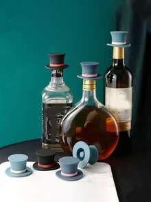 Reusable Wine Stoppers - These Vacuum Sealers Keep Wine Fresh And Leak-Proof, Suitable For Restaurant, Bar, Commercial Use, Home Red Wine Bottle Caps, Silicone Sealed Champagne Bottle Stoppers, Compact Wine Preservers, Bar Tools, New Type Of Reusable Vacuum Wine Stoppers For Hotels, Wine Sealing Cover Set, Leak-Proof Preserver For Restaurants, Kitchen Accessories., Halloween And Christmas Party Supplies