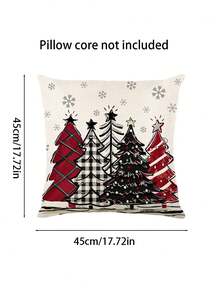 1 pièce Housse de coussin décoratif de Noël, motif rayé avec fermeture éclair, décorations de style ferme festives pour divers types de pièces, décoration de maison, décoration de bureau, décoration de fête à thème, décoration de Noël, coussins décoratifs de Noël Décorations de Noël Hiver