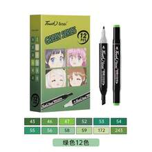 Bộ quà tặng bút dạ hai đầu 12/24 màu | Đầu bút mảnh, thích hợp để phác thảo và vẽ nguệch ngoạc | Có nhiều bộ màu khác nhau - Nhiều màu - Xem 7