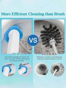 1 Bộ chổi vệ sinh bồn cầu dùng một lần có đầu thay thế hòa tan, Bộ chổi vệ sinh bồn cầu, Không loại bỏ vết bẩn góc chết, Sử dụng trong gia đình (Bao gồm hộp mực thay thế và giá đỡ), Hệ thống vệ sinh bồn cầu dùng một lần, Hộp mực thay thế, Dụng cụ phòng tắm, Thích hợp để vệ sinh bồn cầu và sử dụng trong gia đình, Để vệ sinh phòng tắm - Nhiều màu - Xem 5