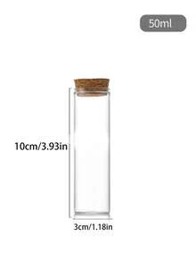 Botella de almacenamiento de pelo de mascota y barba, recuerdo coleccionable, botella de vidrio de colección de bigotes de gato DIY, botella de deriva afortunada