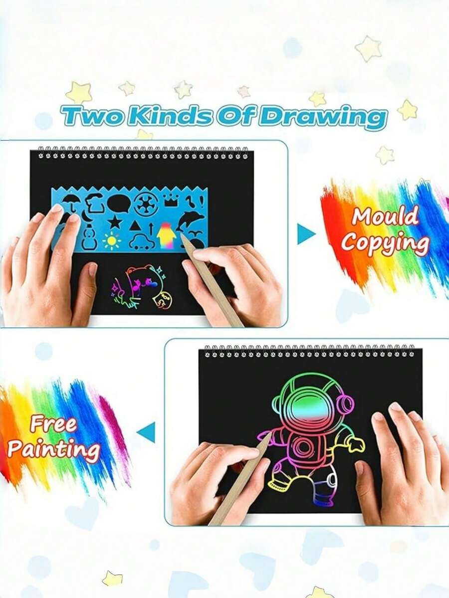 Zestaw do rysowania na papierze dla dzieci: 2 zestawy do rysowania na papierze, prezenty dla dzieci w wieku od 3 do 12 lat, dziewcząt, chłopców, uczniów, nastolatków, nagrody