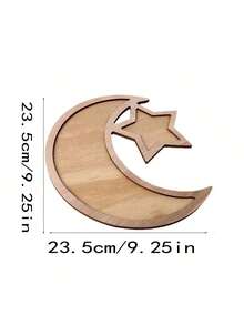 1 pieza Bandeja decorativa de madera artesanal con luna y estrellas, regalo minimalista para festividad - Multicolor - Ver 9
