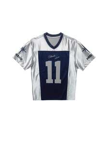 短袖休闲风设计 T 恤，夏季 - 銀色 - 查看 5