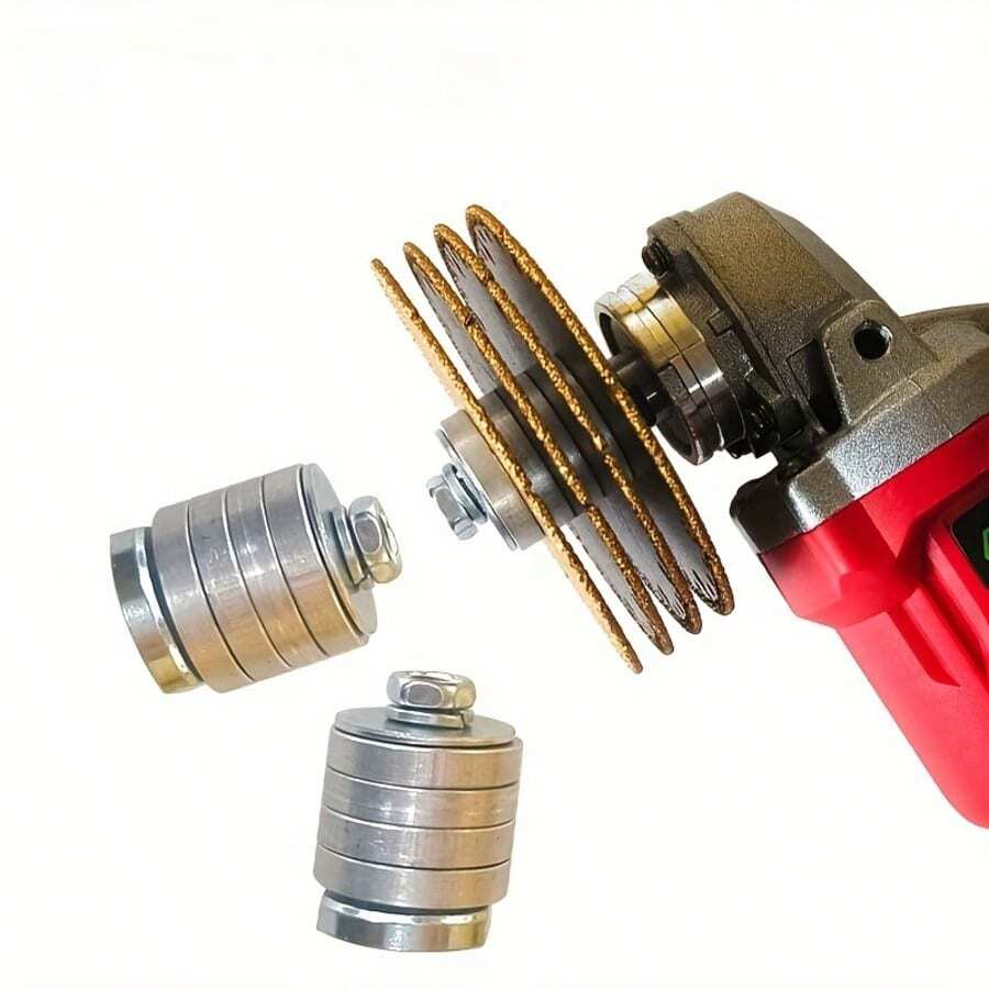 1 件式 M10/M14 钢铣床适配器，4-1/2 柄至 1/2 柄适配器，适用于手持式磨床和角磨机，金属结构，无需电力，铣削适配器 | 坚固的设计 | 耐用的金属结构 - 銀色 - 查看 1