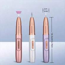 Professional Nail Drill Kit, USB Rechargeable Nail File Drill, 300mAh Lithium Battery High Capacity, Manicure & Pedicure Set, Home And Salon Nail File Kit, Nail Buffer Grinding Polishing Tools - Purple - View 7