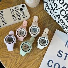 1pc Women's LED Circular Silicone Band Colorful Nature-Inspired Multifunctional Date, Day, Second Display Luminous Digital Sports Electronic Watch, Suitable For Men, Women, Teens, Students, Couples For Daily Wear