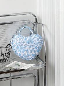 1 Stück Damen Handtasche für Make-up, ein blumenmusteriger, tragbarer, gesteppter Aufbewahrungsbeutel für Toilettenartikel und Kosmetik mit Nischenkonstruktion und großer Kapazität. Es hat einen einfachen, stilvollen und frischen Stil, was es zu einem Muss für die Reise und der perfekten Wahl für schöne Damen macht. Herbst Uni Essentials Reise Essentials Urlaubs Reise Tasche für Damen Make-up Organizer