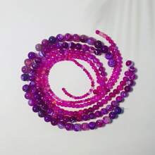 1 Strand Natural Agate Loose Beads Gemstone Round Beads Natural Stone Round Beads Striped For Jewelry Making DIY Bracelet Necklace Beads 4/6/8/10/12mm