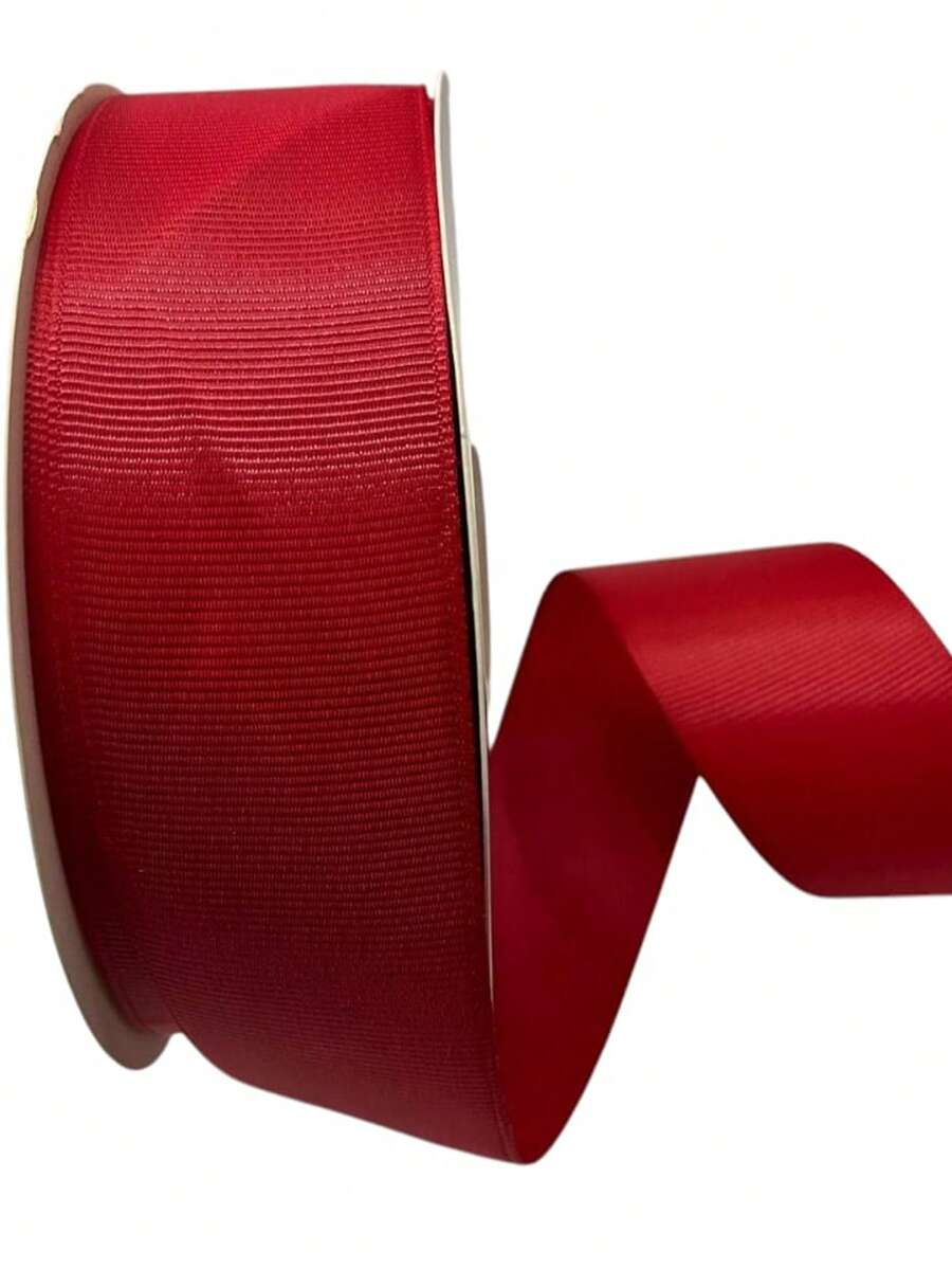 Popotillo o falla 4 cm ancho x 45 metros largo listón decorativo manualidades fiesta decoración resistente varias aplicaciones colorido - Rojo - Ver 1