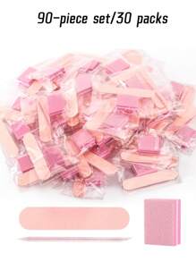 1/10/30/50/100/150/300/500片装迷你指甲抛光块，适用于亚克力指甲和天然指甲，100/180目指甲抛光块，散装指甲抛光块，专业美甲锉