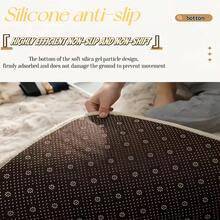 1 pieza Alfombra decorativa rectangular minimalista de color camello, suave y esponjosa, fácil de limpiar, adecuada para dormitorio, sala de estar, sofá, mesa de centro, vestidor, área de tocador, futón y sala de té - Rosa - Ver 8