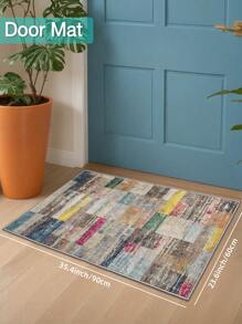 DAJIANG 1 pieza Alfombra grande de área, lavable, alfombra moderna de múltiples estampados abstractos, plegable, fácil de cuidar, adecuada para sala de estar, pasillo, mesita de noche, sala de estar, dormitorio, decoración del hogar, decoración gruesa para entrada, baño, decoración de cocina