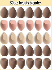 50 件化妆海绵搅拌器、化妆海绵套装、多色化妆海绵、粉底混合美容海绵、干湿两用化妆海绵、乳霜和粉末，打造完美妆容，不含乳胶的干湿粉底妆容，完美打底的粉底，适用于液体、乳霜和粉底，不含乳胶的两用化妆粉扑，适合所有肤质、化妆、便宜、房间装饰、梳妆台、旅行、卧室、化妆配件、粉扑、化妆搅拌器、粉扑、化妆海绵 - 彩色 - 查看 15