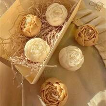 Heart Rose Bud Scented Candle Silicone Mold DIY Handmade Fragrance Decor Gift Silicone Mold