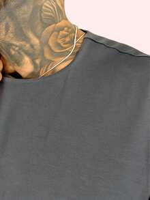 Kit 3 Tank Tops, Stylish Oversized Men's Macho T-Shirt, Bodybuilder, Father's Day - 白色,黑色和灰色 - 查看 7