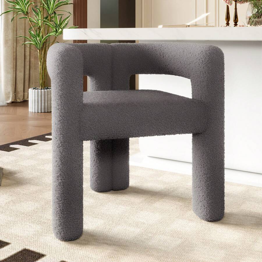 Ergonomic Armchair With Premium Teddy Pile, Unique Design, Maximum Comfort And Versatility The Modern, Multifaceted Armchair Is Robust, Stylish And Can Be Assembled In No Time - Màu xám đen - Xem 1