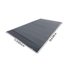 Cubierta protectora para piscina, cubierta para piscina enterrada 11.5x19.6 pies, cubierta de PVC para piscina - Antracita - Ver 10