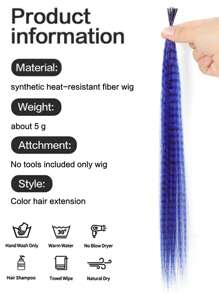 16 Inch Colorful Synthetic Feather Hair Extensions Wig 10 Strands/Pack Feather Hair Extensions Zebra Pattern Feather Wig Accessories Women's Hair Extensions