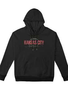 Women's Graphic Hoodies Kansas City Football Graphic Print Long Sleeve Drawstring Pocket Sweatshirt Pullover Tops