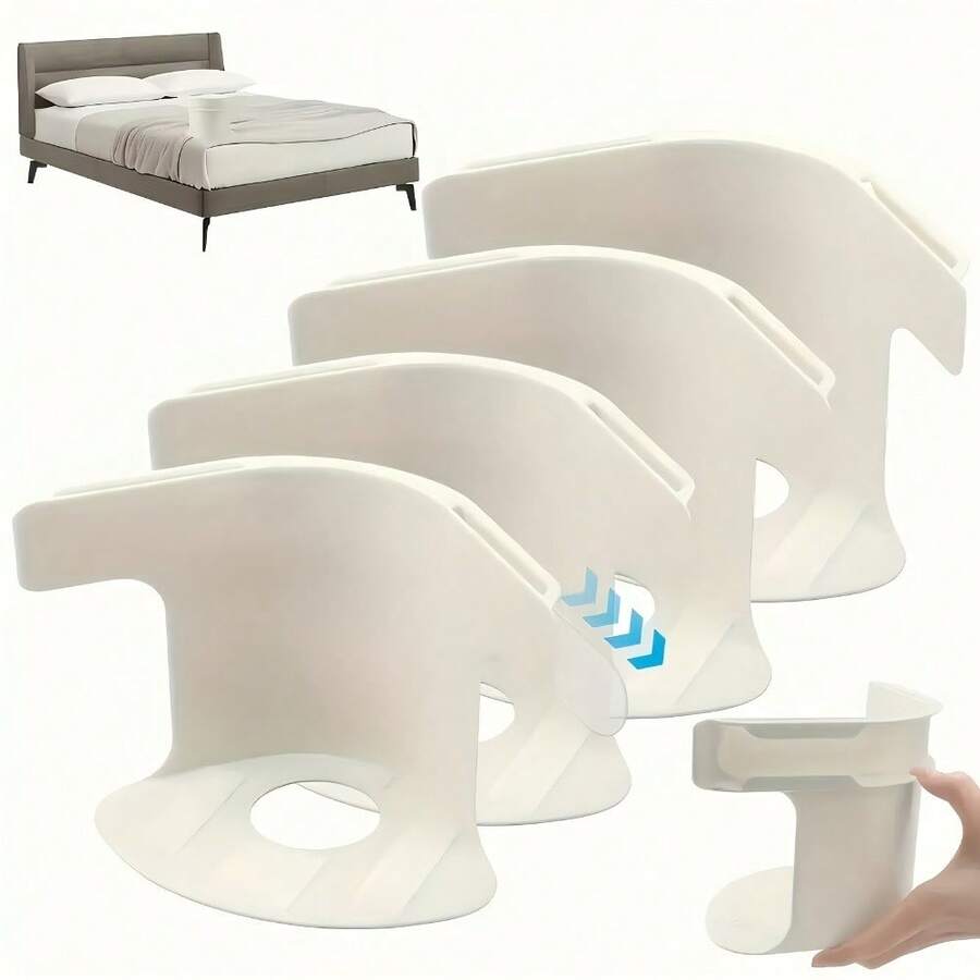 4 paquets d'ancres de drap de lit robustes - attaches de matelas antidérapantes avec pinces en forme de C et bandes transparentes (ajustement universel, attaches invisibles sans aiguille, des coins)