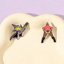 SPONGEBOB 海绵宝宝1/2件创意卡通胸针套装时尚女巫海绵宝宝派大星珐琅别针背包服装首饰金属徽章配饰礼品 - 均碼 - 查看 9