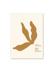 1 pieza Póster de pintura en lienzo de niña en pijama, arte abstracto geométrico con figura impresa, decoración nórdica para sala de estar y hogar