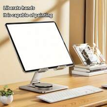 Desktop Tablet Holder, Adjustable For IPad Holder Portable Display Holder Metal Tablet Holder, For IPad 10th Generation Accessories, Suitable For Office, For IPad/IPhoneX/For IPad Pro Or Other 4.7~12.9 Inch Screen Device Mobile Phone Holder