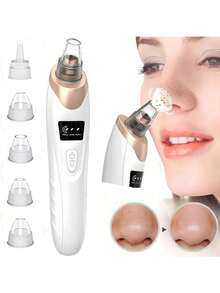 1 Blackhead Remover Pore Vacuum Cleaner, Facial Pore Cleaner, 5 Suction Heads, 3 Suction Forces, Blackhead Remover Pore Vacuum Cleaner USB Rechargeable Facial Pore Cleaner Adult Extraction Tool Multifunctional Cleaning Instructions - Multicolor - View 13