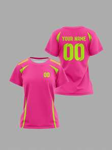 2025 Anpassad sporttröja, sommar utomhussporttröja med kort ärm, träningströja för damlag och klubbar med tryckt namn och nummer fram och bak, andningsbar, snabbtorkande, vardagskläder, festkläder - Multifärgad - Visa 10