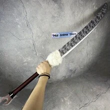 128cm 50inch Bamboo Katana Large Sword Anime Cosplay  Knife Prop Wooden Blade Real Size Japanese Katana Original Samurai Sabre Gift - A-128厘米/50英寸 - 查看 7