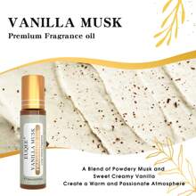 1瓶10毫升/0.33液盎司EUQEE香氛精油滚珠瓶，适用于身体香氛、约会、散发魅力，持久留香，包含白麝香、椰子香草、乖乖女、沉香木、香草麝香、天使、S@Auvag、璀璨水晶、性感炸弹、琥珀浪漫、Jador、草莓、樱桃、清新亚麻、泡泡糖、海风等香型。