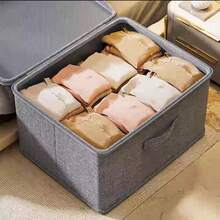 1pc Thick Fabric Foldable Storage Bag With Handle, Odorless & Breathable, Suitable For Bedroom, Closet, Clothes, Blankets, Wardrobe Organization, Also For Nursery, Dorm, Tool Room, Towel Storage