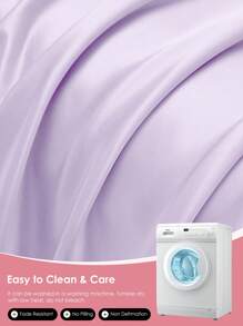 1pair Premium Silky Satin Envelope Pillowcases Set With Lace, 2 PCS/Pair Pillowcases, Soft Breatheable Wrink-Free Better For Hair Skin Sleep, Pillow Covers Without Filling, Machine Washable, Oeko-Tex Certified, Taro Purple - Taro Purple - View 7