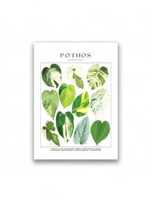 1 pièce Affiche murale minimaliste classique, imprimé botanique floral de plantes tropicales, style nordique. Peinture sur canevas pour décoration de la maison, du salon et de la chambre à coucher