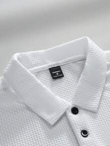 Camiseta de manga corta de malla de hielo para hombre, nuevo polo informal. - Blanco - Ver 4