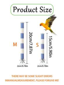 1 szt. Kolorowy pręt do mielenia papug ze stali nierdzewnej, ze śrubami do mocowania, zapewnia ptakom grzędę i rozrywkę, edukacyjne artykuły dla ptaków, akcesorium do klatki dla ptaków, zabawka dla papugi (wszystkie kolory akcesoriów, losowo montowane)