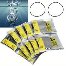 Ring Watch Gasket, Rubber Seals Waterproof Watch Back Set Sealing Repairing Cover Elastic Black Accessories Replacement Washer Round Flexible Repair Parts Tool For Watchmakers Workers