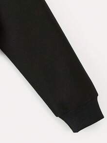 Men's Hoodie With Messi # 10 Jersey Design - Heavy-Duty Pullover Sweatshirt, Machine Washable Long Sleeve Hooded Sweater For Soccer Fans, Everyday Casual Wear & Sports Apparel, Autumn Winter Clothing, Sporty Casual Look, Durable Fabric, Streetwear Lovers, Athletic Leisurewear, Highquality Sweatshirt, Street Fashion - Black - View 6