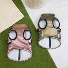 Autumn/Winter New Animal Clothes 25 Waterproof Padded Vest Thick Warm Cat Clothes Dog Leg Wear Windproof Jacket Cat Padded Coat Animal Apparel Cat Warm Clothes British Style Leash Accessories Cute New Bib Pants Autumn/Winter New Thick Warm Clothes Reflective Rope - Pink - View 6