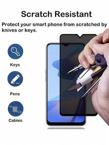5 件防偷窥钢化玻璃屏幕保护膜，兼容三星 Galaxy/ 17/16//Honor/兼容 /Redmi 等型号，防窥，防摔，无气泡，易于粘贴，9H 硬度，防爆隐私保护膜防水防震防刮防指纹全覆盖屏幕保护必需品，适用于日常防护、办公室、家庭隐私屏幕保护膜手机屏幕保护膜手机配件防摔 - 黑色 - 查看 11