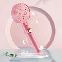 Cabezal de ducha ajustable de 5 posiciones en color rosa, cabezal de ducha de lluvia con calentador de agua para baño, rociador de ducha - Multicolor - Ver 7