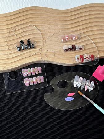 Acrylic Nail Polish Color Mixing Palette, Makeup Foundation Mixing Palette, Easy To Clean Nail Art & Cosmetic Color Mixing Palette, Painting & Makeup Tool