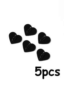1/5/10pcs Heart-Shaped Metal Snap Buttons, Suitable For DIY Phone Case Lanyards, Phone Straps, In Gold, Silver, Black And Colorful, Phone Case Bag Hardware Accessories, Keychains, Keyring Clips, Smartphone Chains, Handmade Decorative Accessories, Smartphone Lanyards, Leaves No Trace, Compatible With All Android/Apple Series Smartphone Models Such As 17/16/15 Etc.
